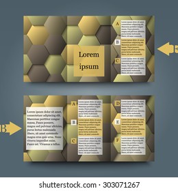 Brochure template with abstract background. Eps10 Vector illustration