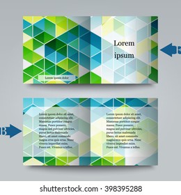 Brochure template with abstract background. Eps10 Vector illustration