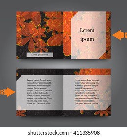 Brochure template with abstract background. Eps10 Vector illustration
