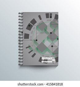 Brochure template with abstract background. Eps10 Vector illustration