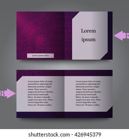 Brochure template with abstract background. Eps10 Vector illustration