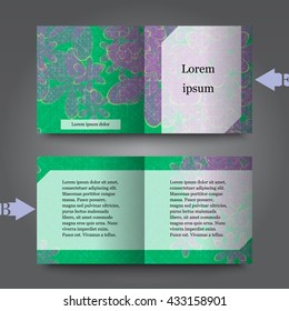 Brochure template with abstract background. Eps10 Vector illustration