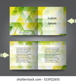Brochure template with abstract background. Eps10 Vector illustration