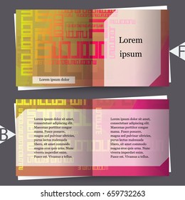 Brochure template with abstract background. Eps10 Vector illustration