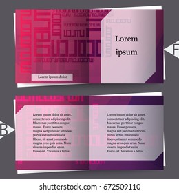 Brochure template with abstract background. Eps10 Vector illustration