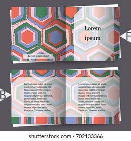 Brochure template with abstract background. Eps10 Vector illustration
