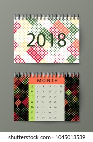 Brochure template with abstract background. Abstract square pixel mosaic background. Eps10 Vector illustration