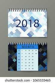 Brochure template with abstract background. Abstract square pixel mosaic background. Eps10 Vector illustration