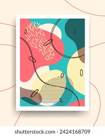 Vector de formas abstractas de plantilla de brocado