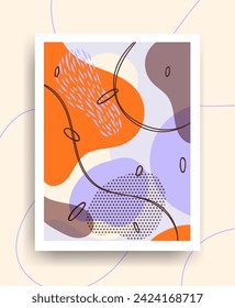Vector de formas abstractas de plantilla de brocado