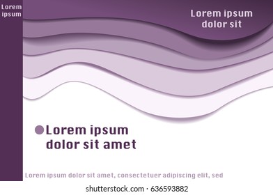 Brochure template with abstract wavy background. Vector illustration