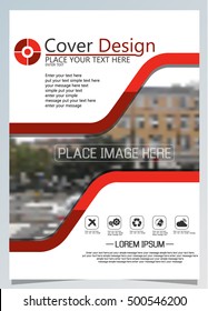 Brochure template for annual technology related reposts,vector design a4 layout with space for text and photos one