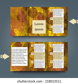 Brochure template with autumn background. Eps10 Vector illustration