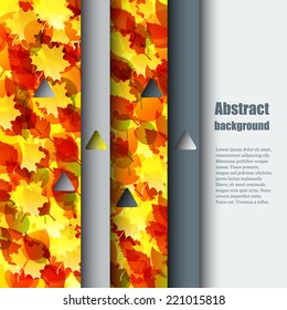 Brochure template with autumn background. Eps10 Vector illustration