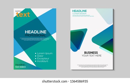 Brochure Template, blue background, Flyer Report, Cover book - Vector

