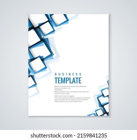 Brochure template with blue frames  Vector