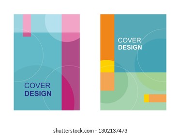 Brochure template. Book cover design. Title sheet. Abstract composition. geometric shapes. Minimalistic. Creative. Modern. - Vector
