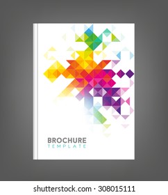 Modelo de brochura, capa do livro, design do folheto