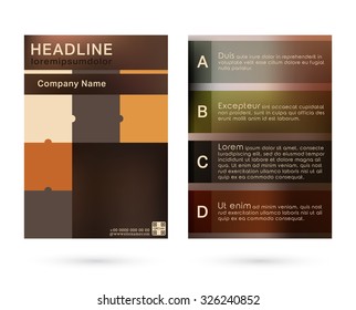 Brochure Template. Booklet Flyer Layout A4 size. Cover Brochure Design. Vector Illustration.