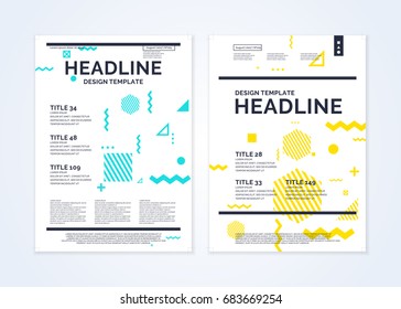 Brochure template for business and cover modern journal. Vector graphics.