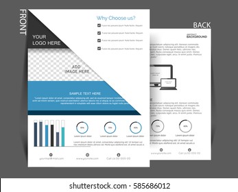 Brochure template, Business flyer, Editable A4 poster for design, education, presentation, website, magazine page.