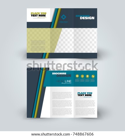 brochure template business trifold flyer creative stock vector