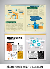 Brochure template for business, vector
