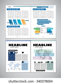 Brochure template for business, vector