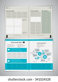 Brochure template for business, vector