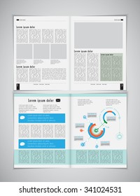 Plantilla de folleto para empresas, vector