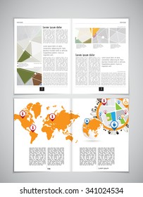 Plantilla de folleto para empresas, vector