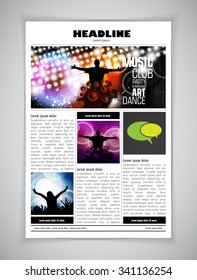 Brochure template for business, vector