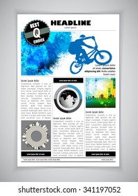 Plantilla de folleto para empresas, vector
