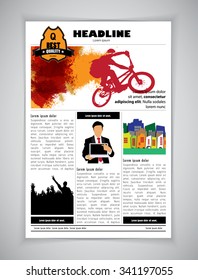 Plantilla de folleto para empresas, vector