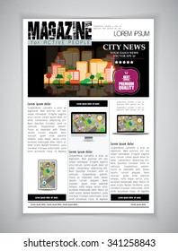 Brochure template for business, vector