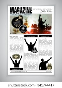 Brochure template for business, vector
