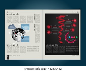 Plantilla de folleto para empresas, vector