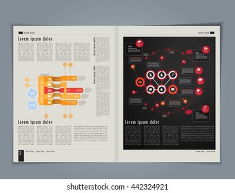 Brochure template for business, vector