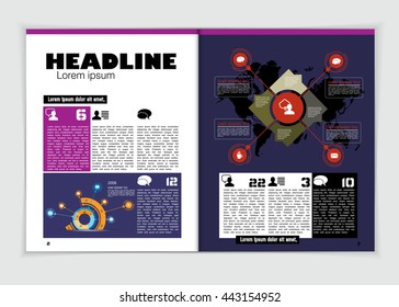 Plantilla de folleto para empresas, vector