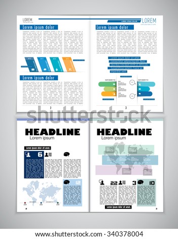 Brochure template for business, vector