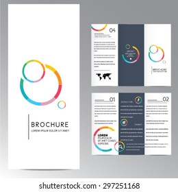 Brochure template with circle design