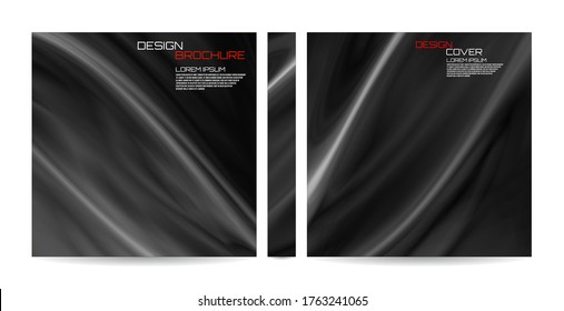 Brochure template with colorful futuristic wavy shapes. Magazine, poster, book, presentation, advertising. Abstract vector background. Template with futuristic design. Cover design your text