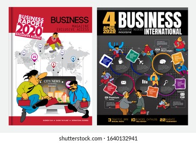 Brochure template cover background for business design