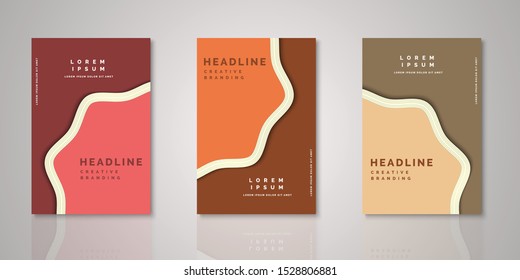 Brochure Template Cover Book, Magazine Template, Business Modern Poster, Annual Report Template. paper cut style. Vector illustration.Eps10