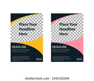 Brochure Template Cover Book, Vector illustration mock up for branding, cover, card, product, event, banner, website.