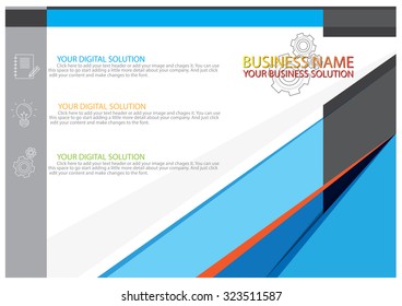 Brochure template cover design