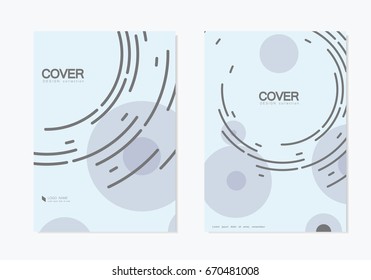 Brochure template cover design with abstract twirl circle