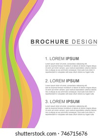 Brochure template cover design colorful