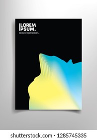 Brochure template design with abstract design