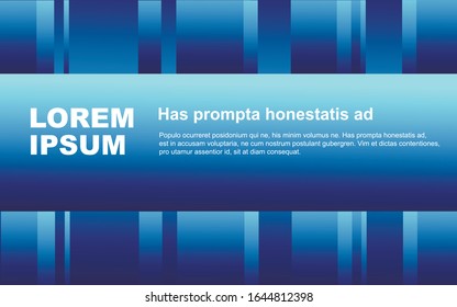 Brochure template design with blue geometric shapes flat vector illustration